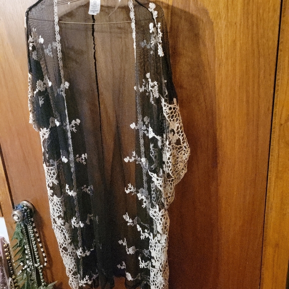 Sheer and Macrame Bathing Suit Cover - Picture 4 of 8